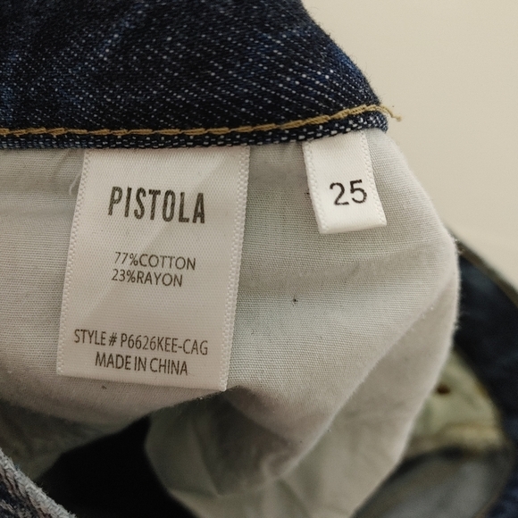 PISTOLA Presley high rise girlfriend jeans size 25 - Picture 8 of 11